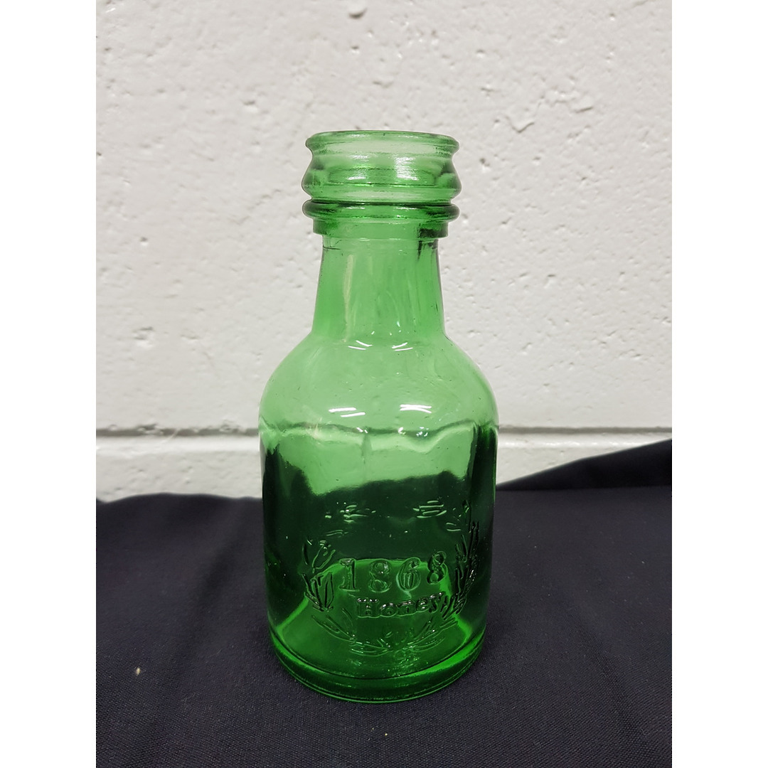1868 Green Bottle Vase image 0